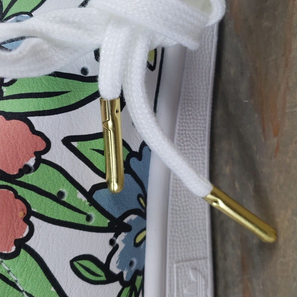 adidas Women's Stan Smith Leather All Over Floral Print Sneakers - Picture 10 of 11